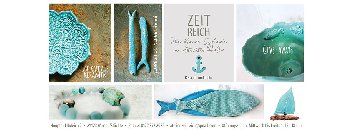 Atelier Zeitreich - die kleine Galerie - Keramik - Schmuck - Workshops